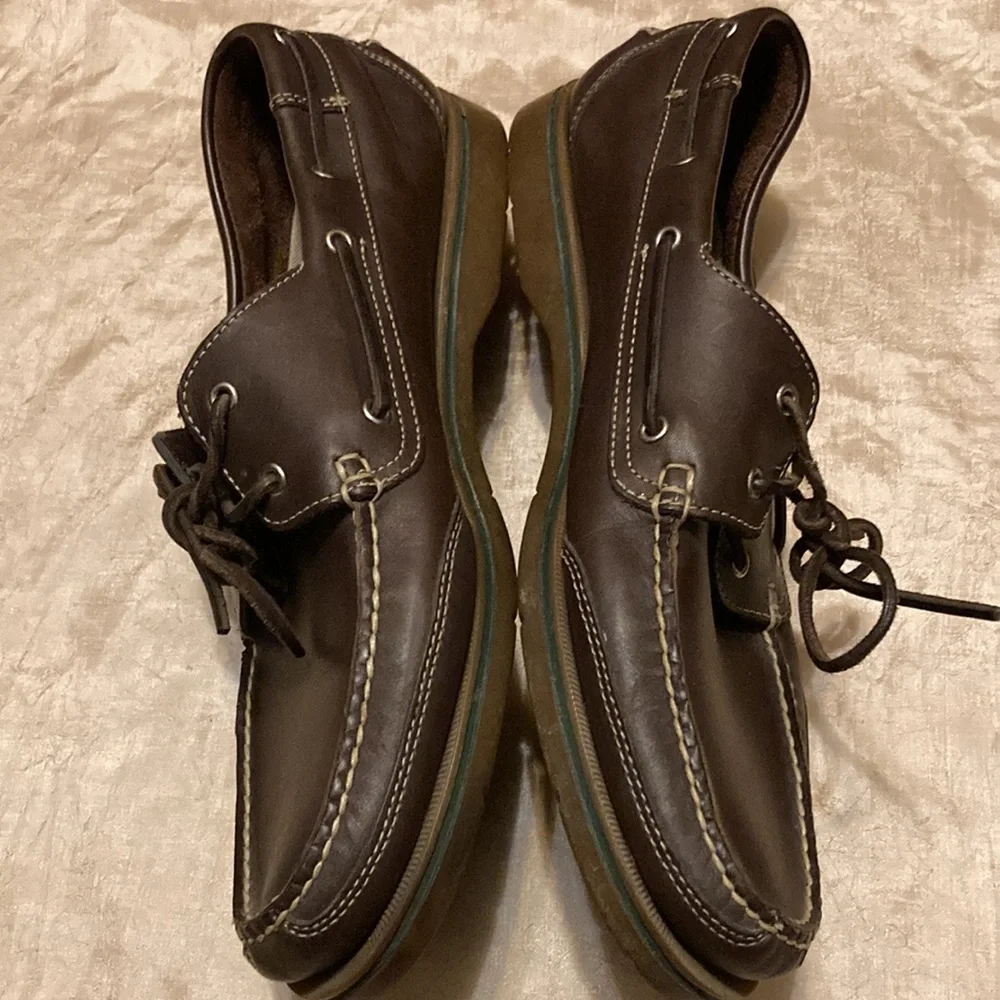 Rockport Bridgeport Brown Leather Boat Loafers